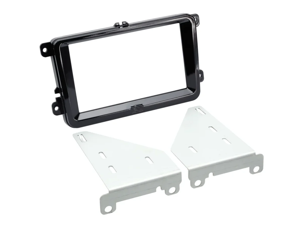 2-DIN Radioblende Seat/Skod/aVW Klavierlack schwarz – Bild 1