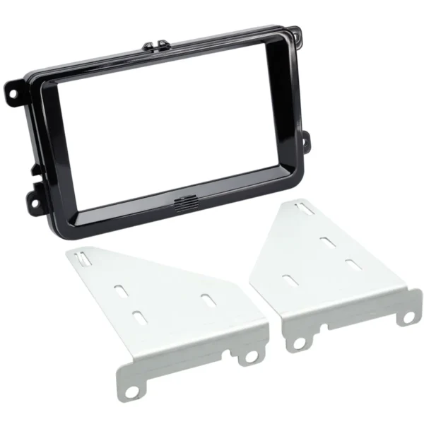 2-DIN Radioblende Seat/Skod/aVW Klavierlack schwarz