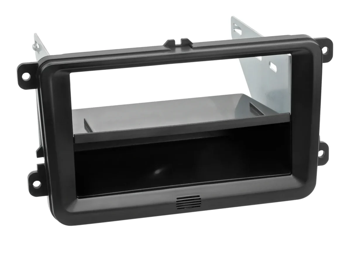 2-DIN Radioblende mit Fach Seat/Skod/aVW schwarz – Bild 1