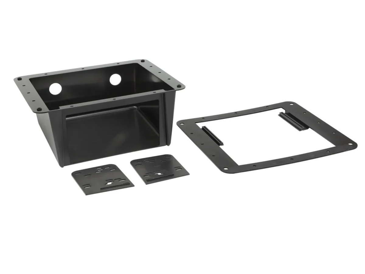 2-DIN Radioblende Universalmontage schwarz – Bild 1