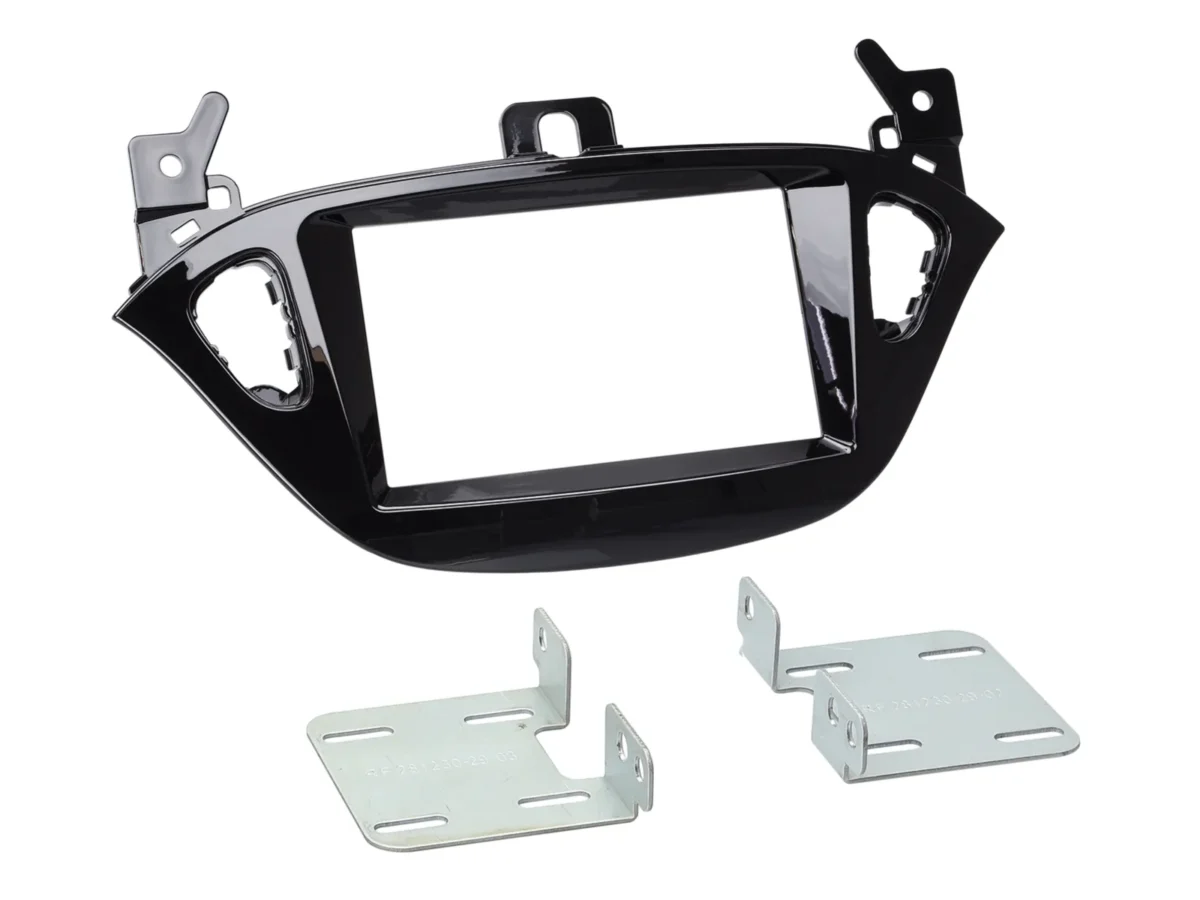 2-DIN Radioblende Opel AdamM-A/Corsa EX15 Klavierlack – Bild 1