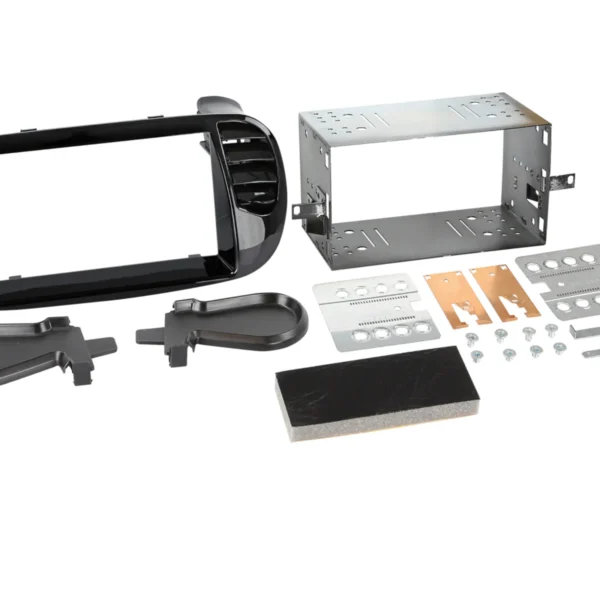 2-DIN Radioblende Fiat 500 10/2007-07/2015 Klavierlack