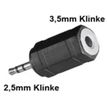 Klinken Adapter 2,5mm Stecker - 3,5mm Kupplung – Bild 2