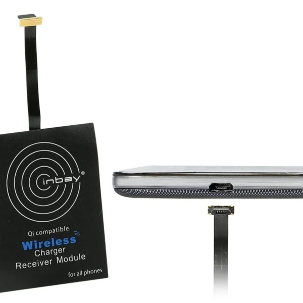 Inbay Universaler Induktiver Qi-Ladeempfänger USB oben