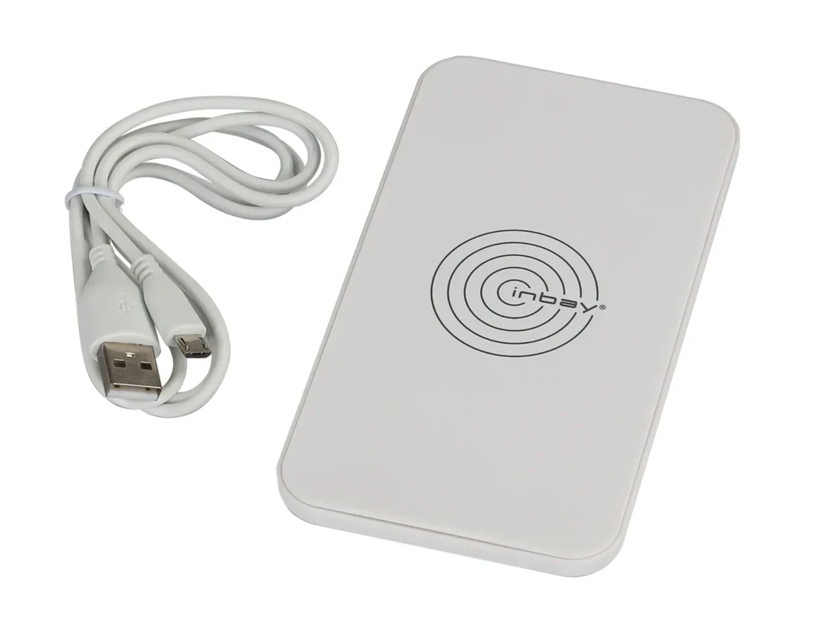 Induktive Qi - Tisch Ladestation weiss – Bild 1
