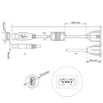 USB-Einbaubuchse mit 60cm Kabel – Bild 4