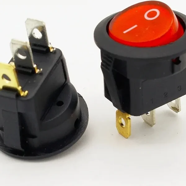 SCHALTER EIN-AUS ROT 12V DC MIT KONTROLL LED
