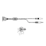 USB/AUX Einbaubuchse mit 60cm Kabel, 3.5mm Klinke – Bild 5