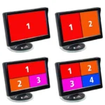 4X Video-Splitter mit 4 Anzeige-Modi Single/Dual/Triple/Quad – Bild 3