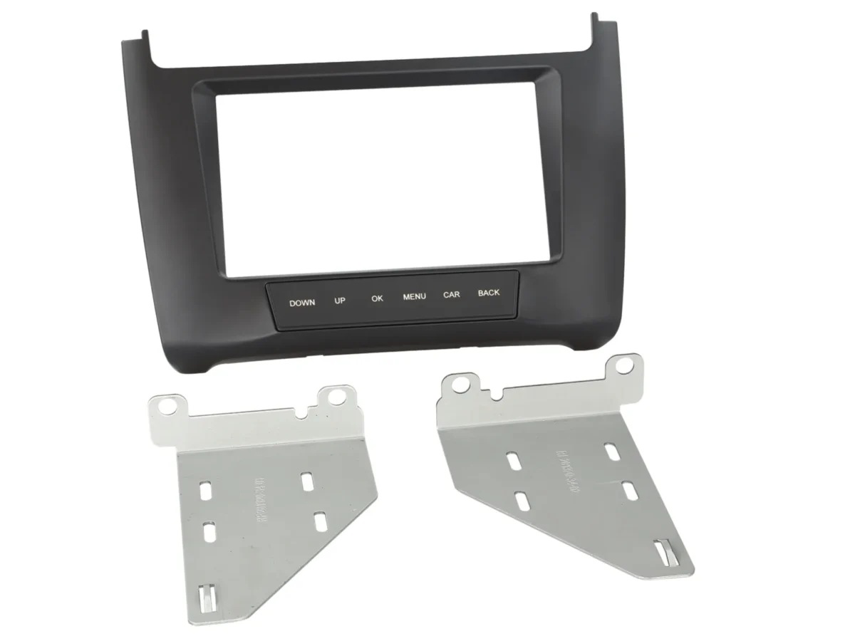 2-DIN Radioblende VW Polo6R 2014-2017 schwarz – Bild 1