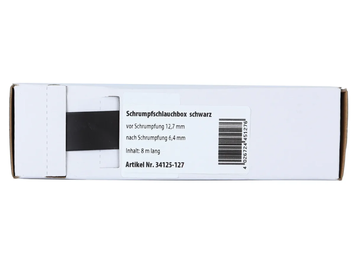 Schrumpfschlauch schwarz D 12,7 mm/ Länge: 8 m – Bild 1