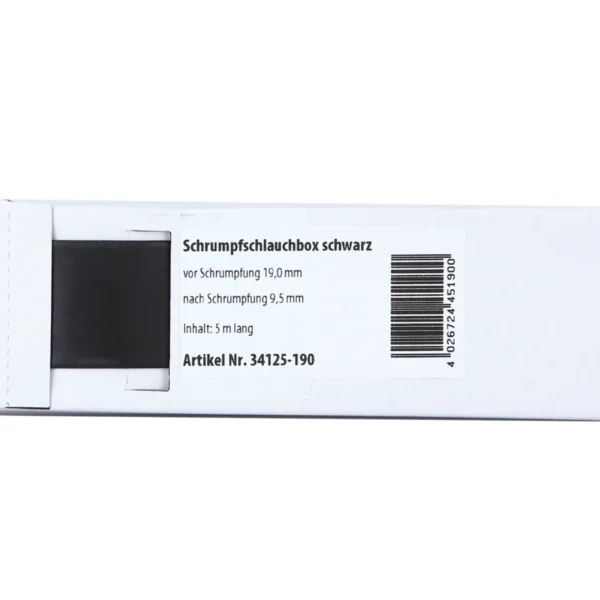 Schrumpfschlauch schwarz D 19,0 mm/ Länge: 5 m