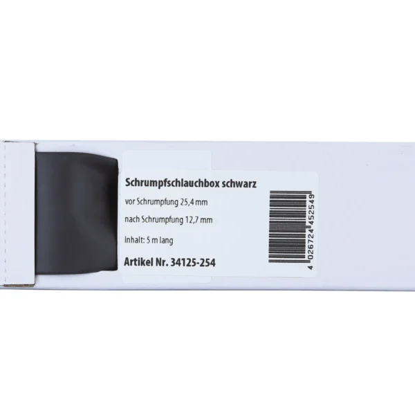 Schrumpfschlauch schwarz D 25,4 mm/ Länge: 5 m