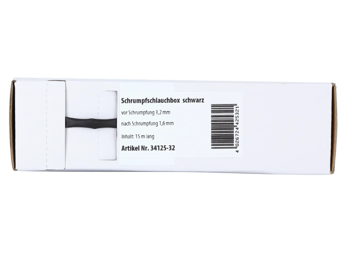Schrumpfschlauch schwarz D 3,2 mm/ Länge: 15 m – Bild 1