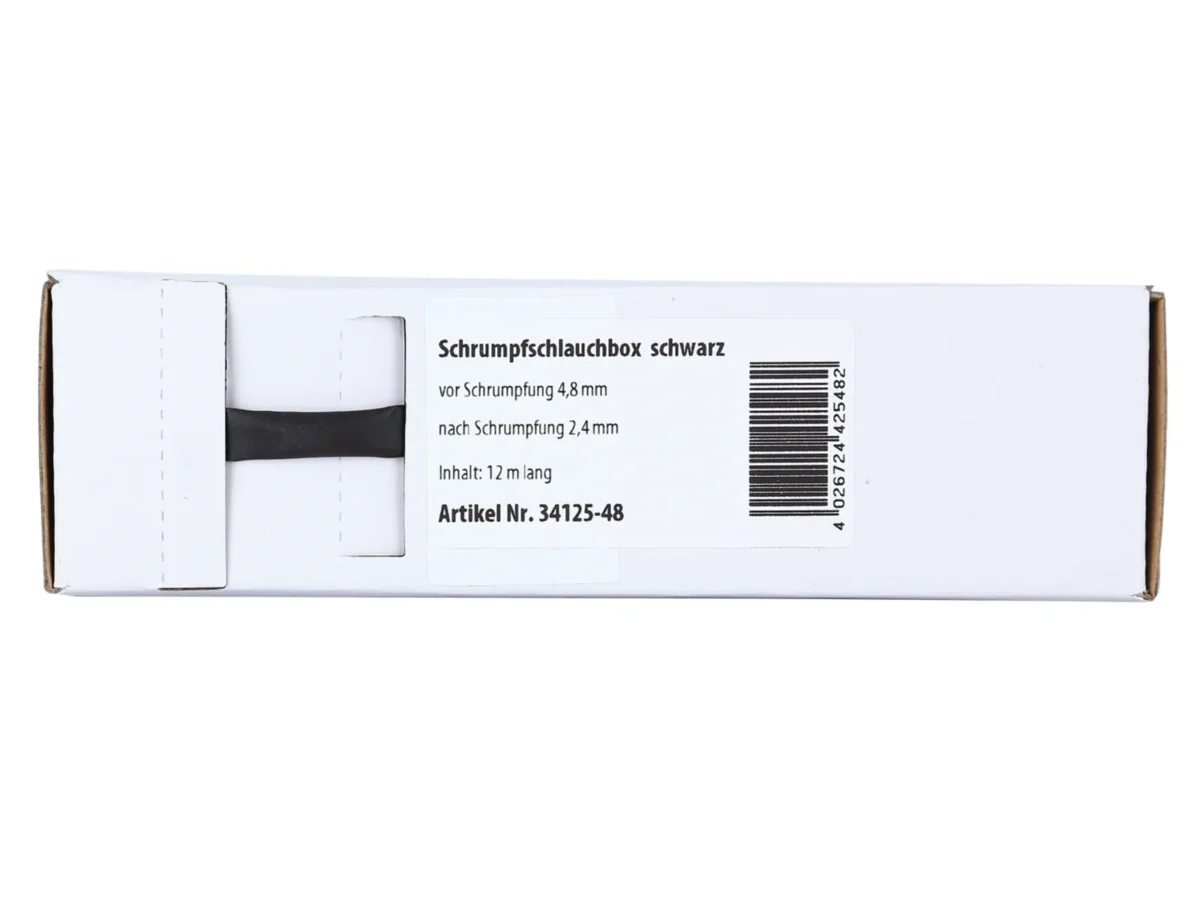 Schrumpfschlauch schwarz D 4,8 mm/ Länge: 12 m – Bild 1