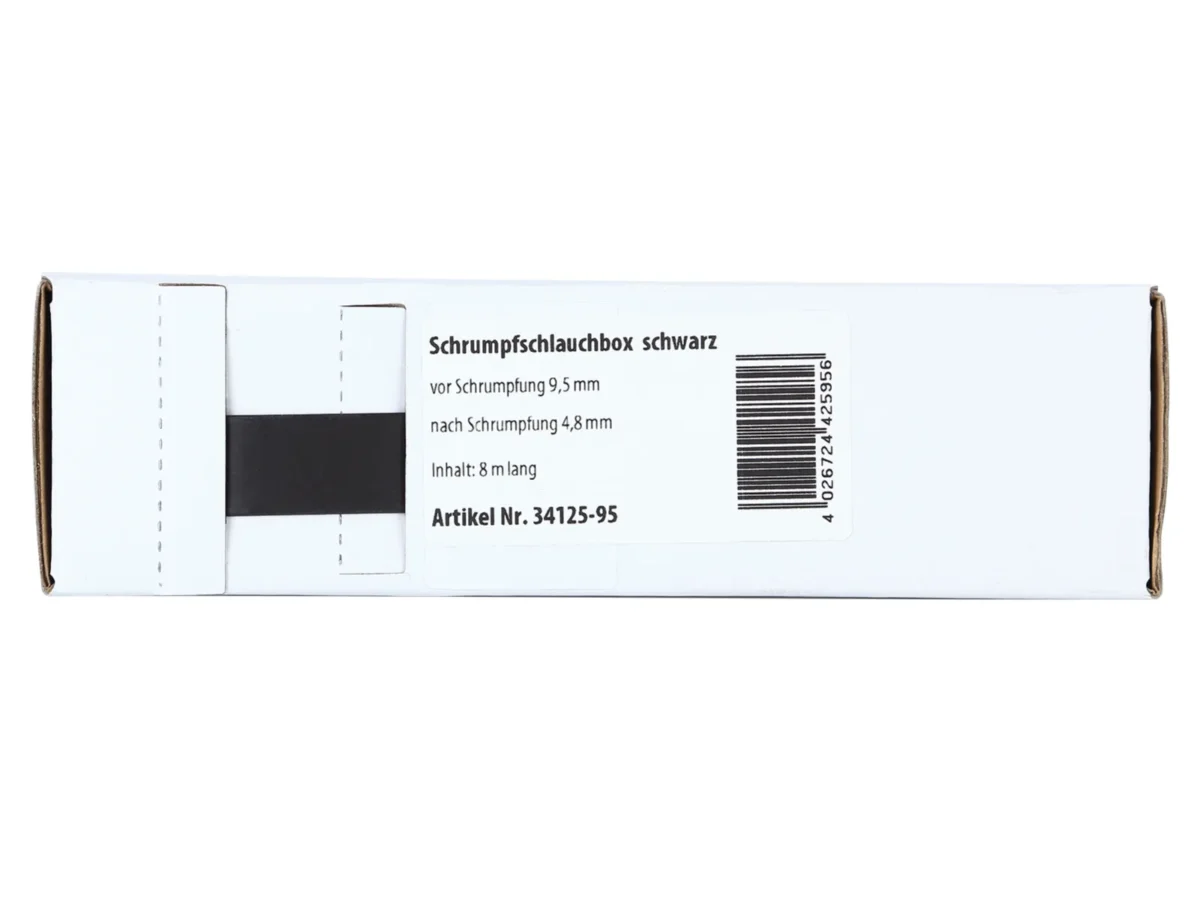 Schrumpfschlauch schwarz D 9,5 mm/ Länge: 8 m – Bild 1