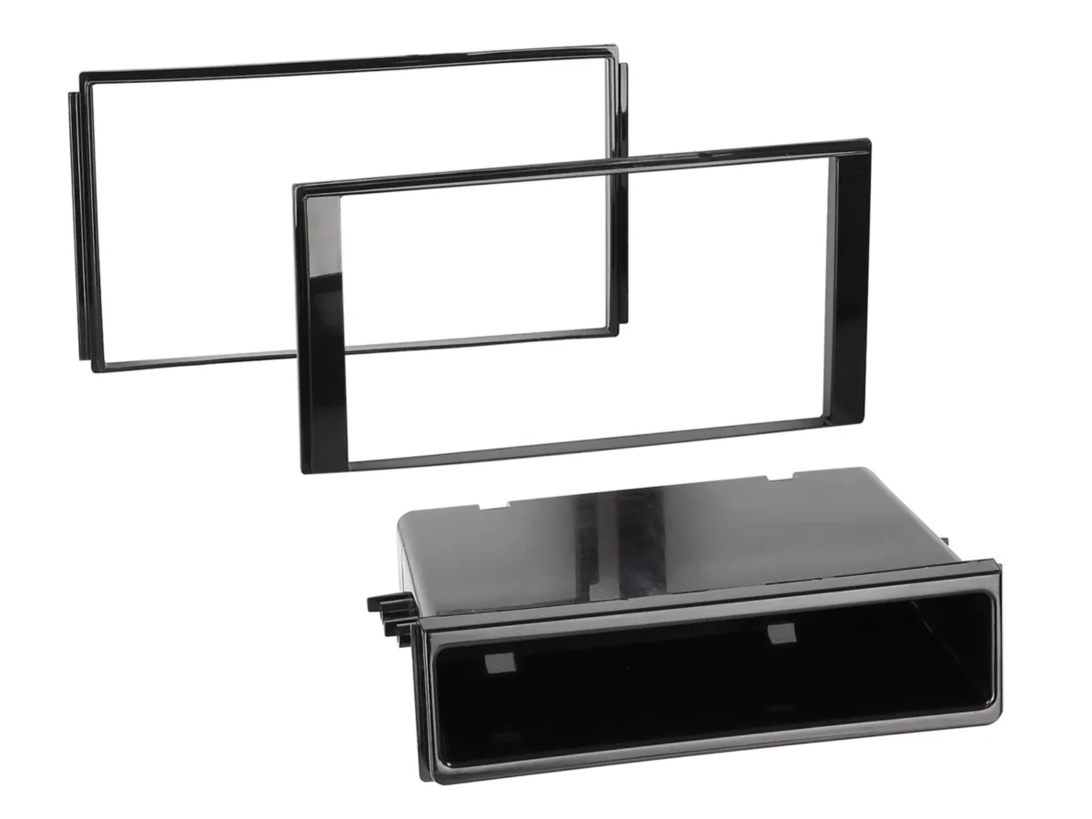 2-DIN Radioblende mit Fach Chevrolet/Nissan Klavierlack – Bild 2