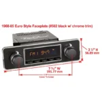 RETROSOUND Frontblende - Euro black w/ chrome trim – Bild 4