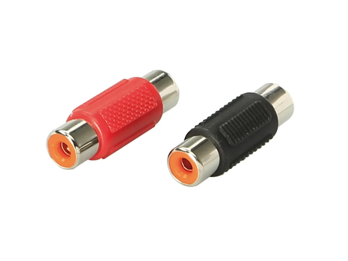 RCA Verbinder Female 1 x rot / 1 x schwarz – Bild 1