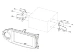 2-DIN Radioblende Toyota YarisXP13 10/2011-08/2014 silber – Bild 3
