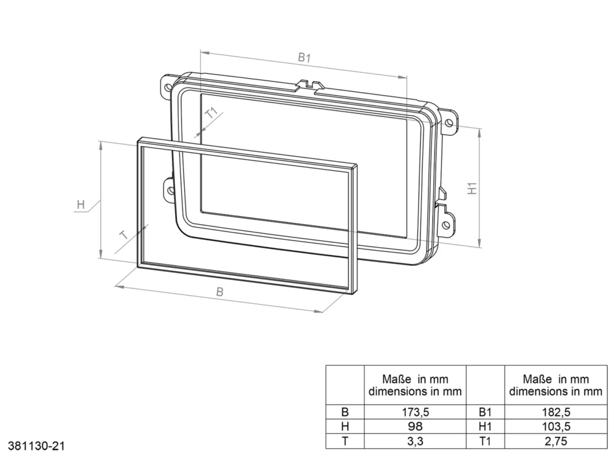 2-DIN RB Honda HR-V RU 05/2015- 07/2021 schwarz – Bild 3