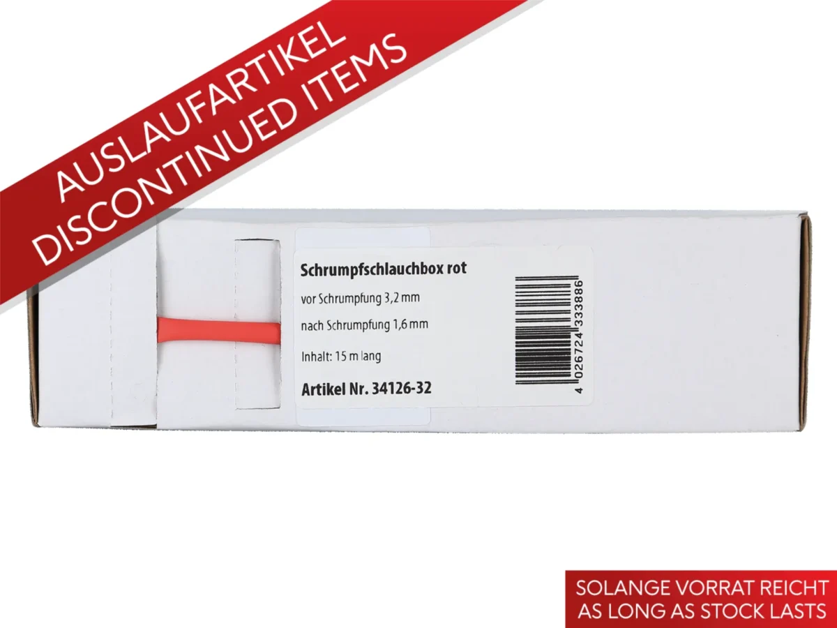 Schrumpfschlauch rot D 3,2 mm/ Länge: 15 m – Bild 1