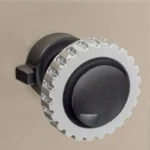 RETROSOUND vorderer Bedienknopf, Metall, verchromt, schwarz lackiert – Bild 4