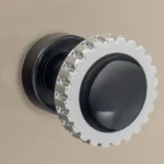 RETROSOUND vorderer Bedienknopf, Metall, verchromt, schwarz lackiert – Bild 6