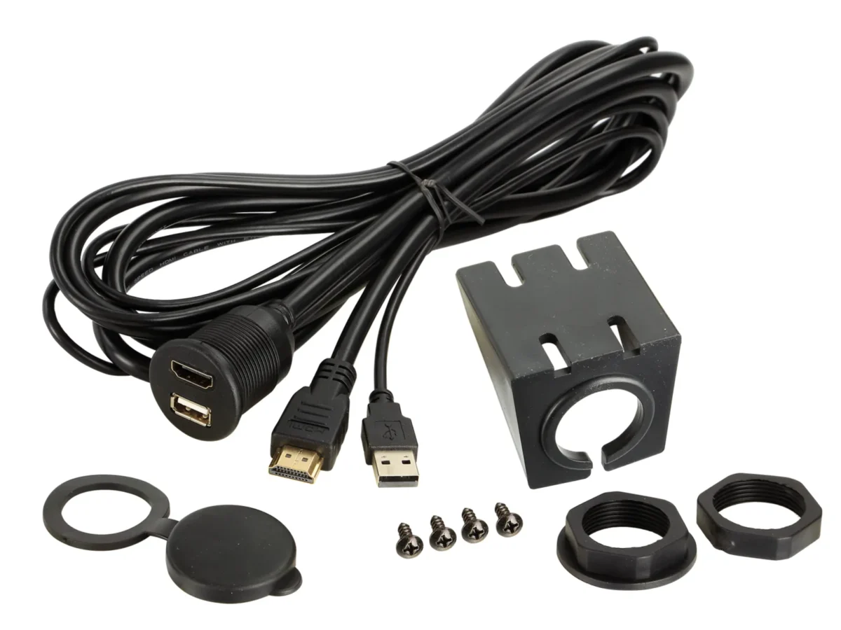 USB/HDMI Einbaubuchse/Aufbaugehäuse USB-A/HDMI – Bild 1