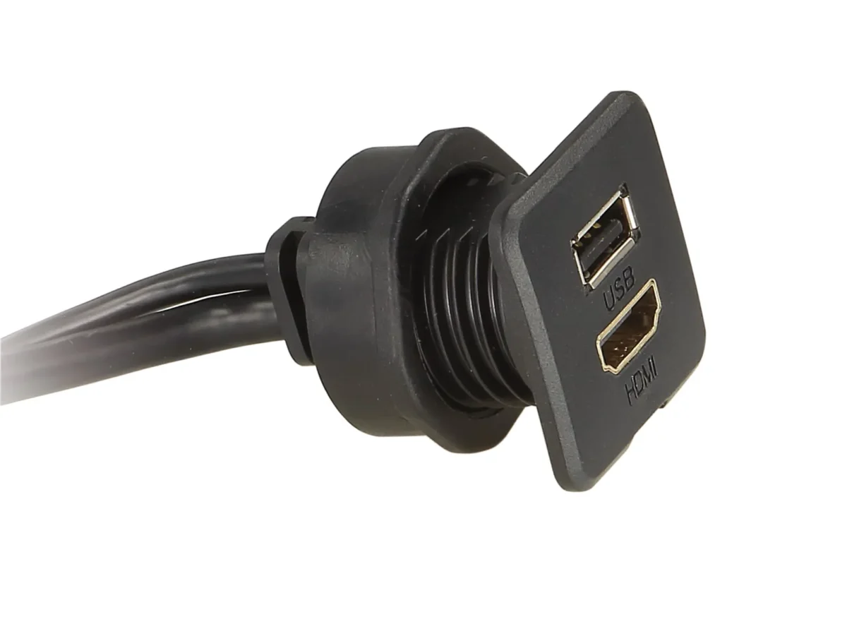 USB/HDMI Einbaubuchse/Aufbaugehäuse USB-A/HDMI – Bild 4