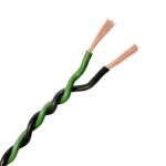 Verdrillte Kabel 2x0.5mm Grün/Schwarz