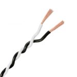 Verdrillte Kabel 2x0.5mm Weiss/Schwarz