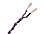 Verdrillte Kabel 2x0.5mm Violett/Schwarz