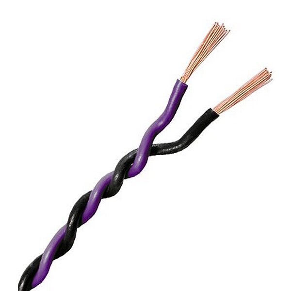 Verdrillte Kabel 2x0.5mm Violett/Schwarz
