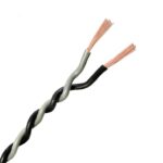 Verdrillte Kabel 2x1.50mm Grau/Schwarz