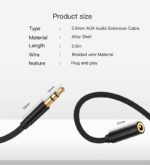 AUDIO KLINKEN VERLÄNGERUNG 3,5MM AUX 0,5M – Bild 3