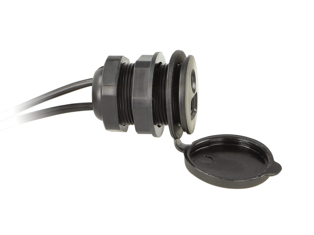 USB/AUX Einbaubuchse USB-A/Klinke spritzwassergeschützt – Bild 3