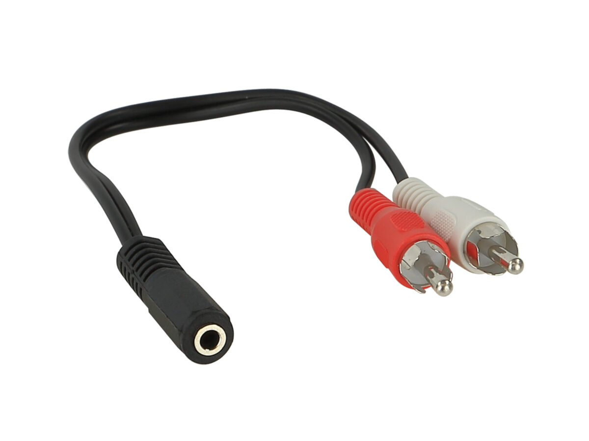 Klinkenbuchse auf Cinch-Stecker Länge 20 cm – Bild 1