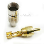 METALL CINCH BUCHSEN ZUM LÖTEN 2 Stück Metall-RCA-Stecker – Bild 3