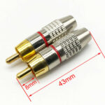 METALL CINCH BUCHSEN ZUM LÖTEN 2 Stück Metall-RCA-Stecker – Bild 4