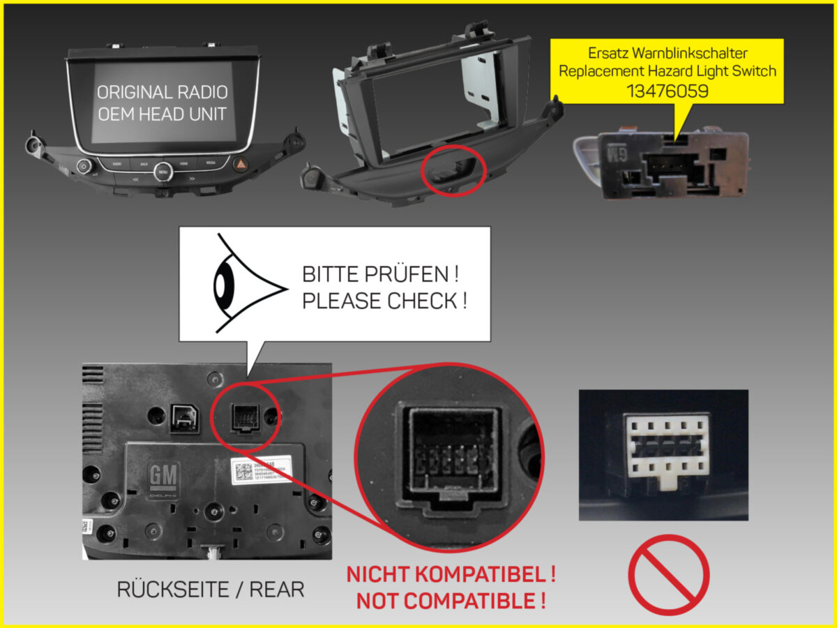 2-DIN Radioblende Opel Astra KB-K 10/2015-08/2019 – Bild 4