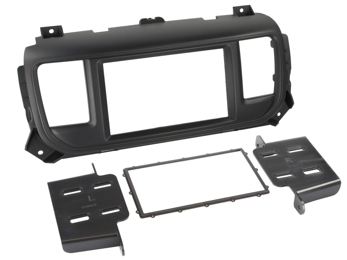 2-DIN Radioblende Citroen/Opel/Peugeot/Toyota schwarz – Bild 1