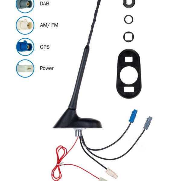 ATTB 3761.06 Dachantenne FM/DAB/GPS inkl. Alle 3 stk. Adapterkabel 6.5 m
