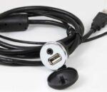 RETROSOUND USB-Einbaubuchse mit 3.5mm Klinke, chrom 130cm – Bild 2