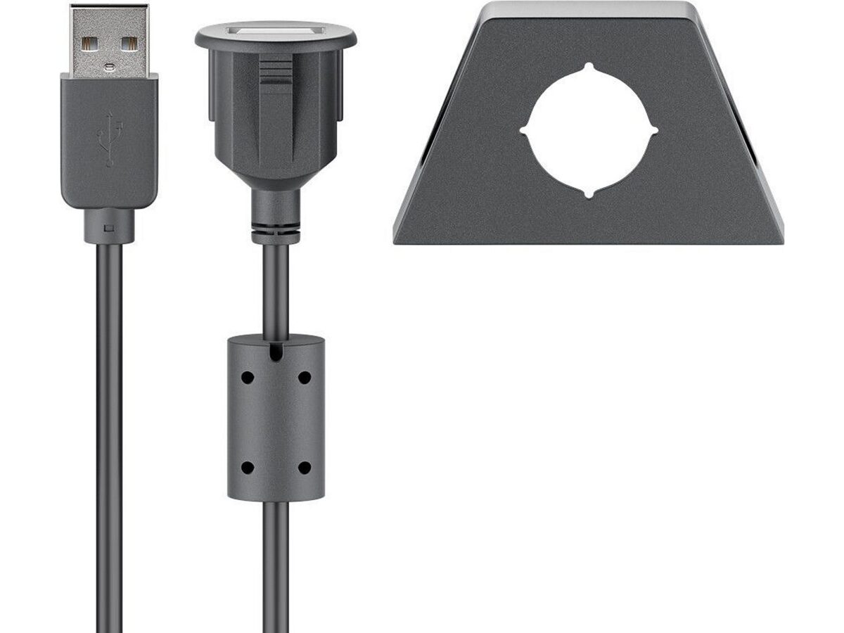 USB-Einbaubuchse mit 500cm Kabel – Bild 1