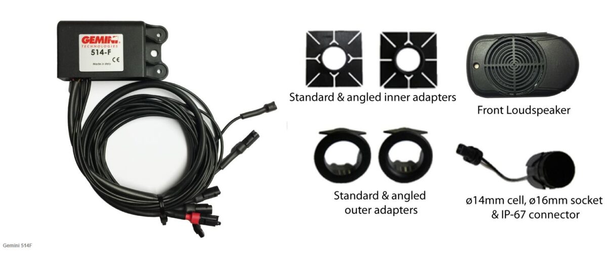 Gemini 514F 4 Frontsensoren mit Steuereinheit, Taster, Lautsprecher und Adaptern – Bild 1