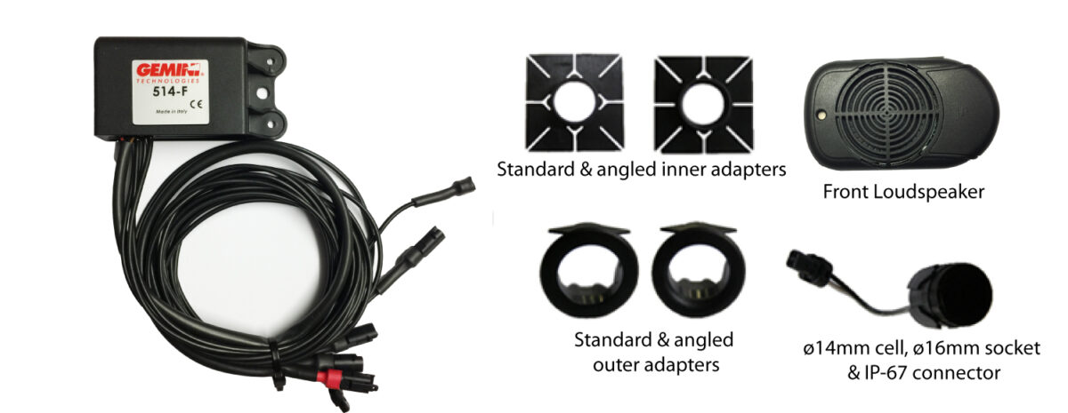 Gemini 514F 4 Frontsensoren mit Steuereinheit, Taster, Lautsprecher und Adaptern – Bild 2