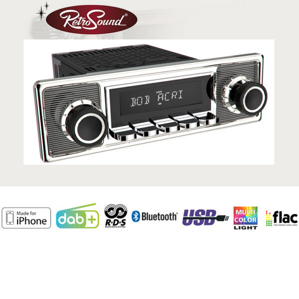 RETROSOUND RSD-BECKER-CHROME-6DA DAB Komplett-Set mit Zubehör