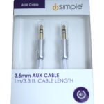 iSimple ISMJ73WH 3,5mm Klinke-Klinke Adapterkabel Stk.-Stk., 1m, weiß – Bild 2