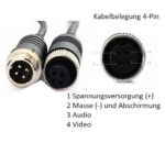 Rückfahrkamera Kabel 4 Pin 20 Meter YMPA VK-4PK20 – Bild 3